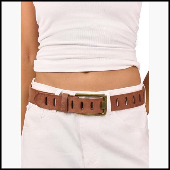 Accessories - Genuine Leather Belt for Jeans, 1.57" Wide Western Cowgirl Style